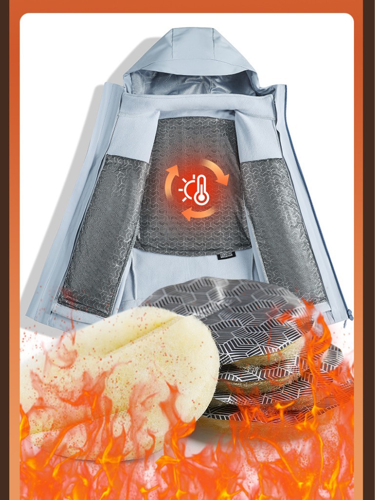 Área azul azul azul con la misma armadura serie de traje de asalto 3 en 1 al aire libre impermeable al aire libre abrigo de montaña desmontable