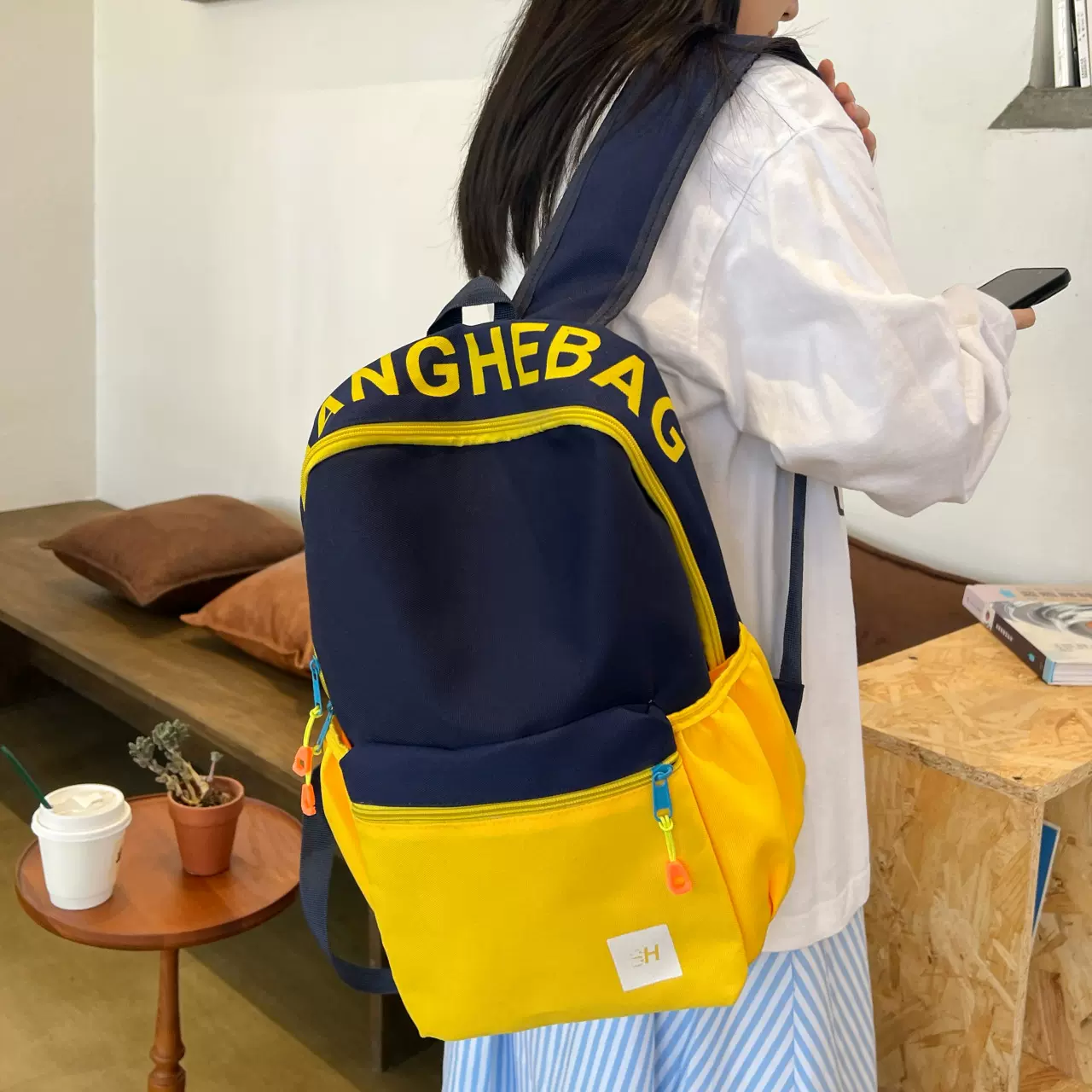 韩版小学五六年级书包男少女高颜值百搭校园撞色初高中大学生背包