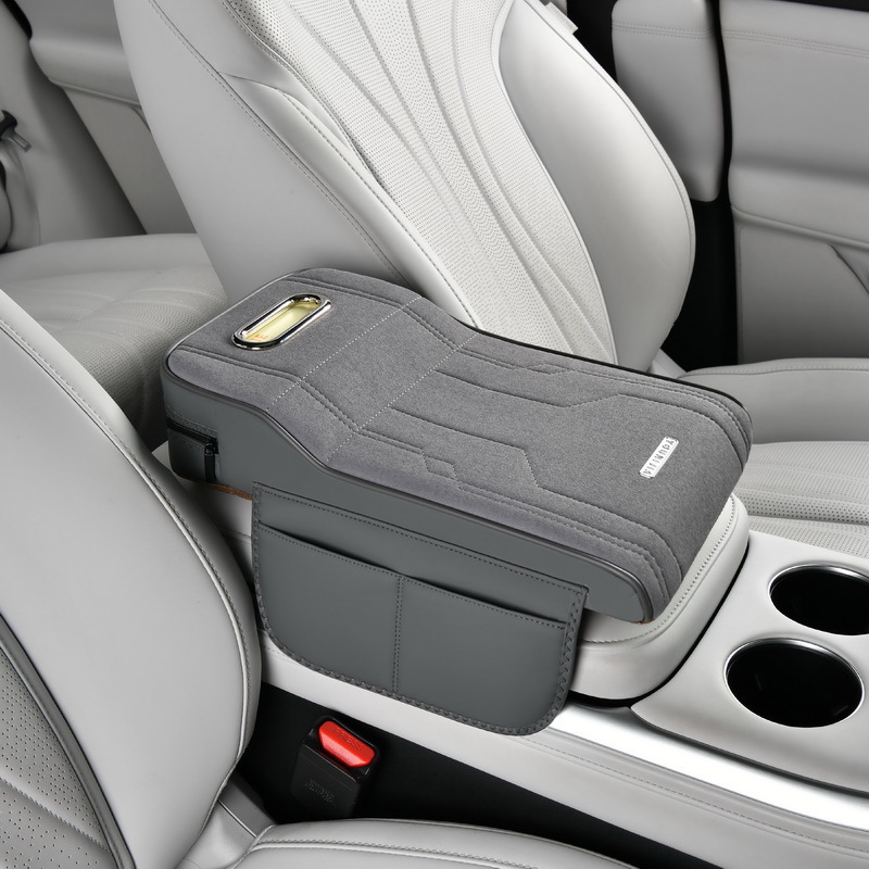 Car Armrest Box Heightening Pad, Multifunctional Storage Box, Car Tissue Box, Water Cup Holder, Central Armrest Pad