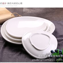 西餐盘A5密胺加厚创意纯白色盘子不规则菜盘家用浅盘平盘小吃盘子