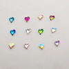 Cross -border Japanese crooked heart diamond diamond crystal crooked heart diamonds, youthful alien diamonds, super glittering stickers decoration