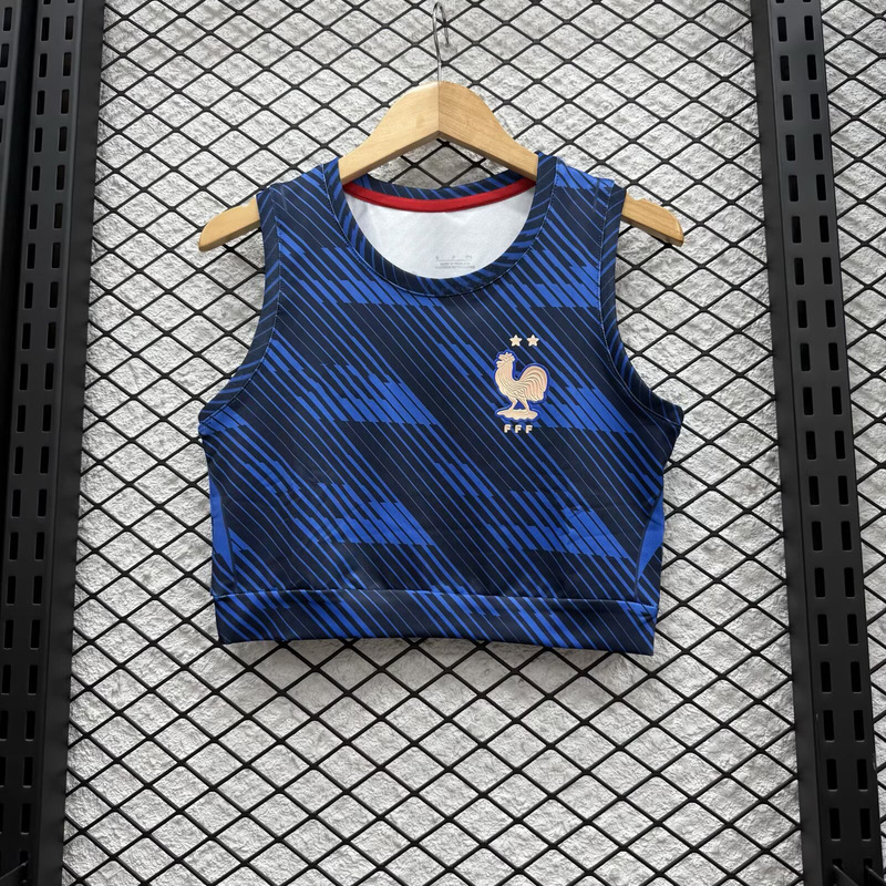 2026 Women's Short Vest Football Jersey Slim Fit V-Neck Street Style Versatile Game-Watching Hot Girl Crop Top Jersey