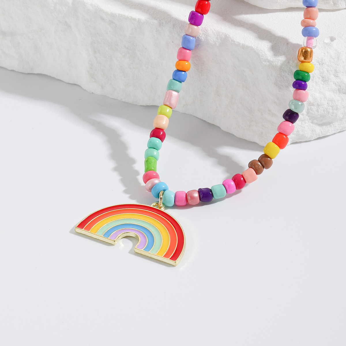 Basic Modern Style Classic Style Rainbow Heart Shape Turquoise Stone Beaded Unisex Bracelets display picture 18