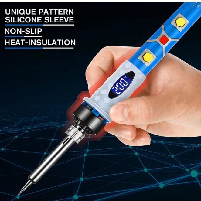 厂家直销数显80W液晶可调温电烙铁恒温烙铁110V烙铁