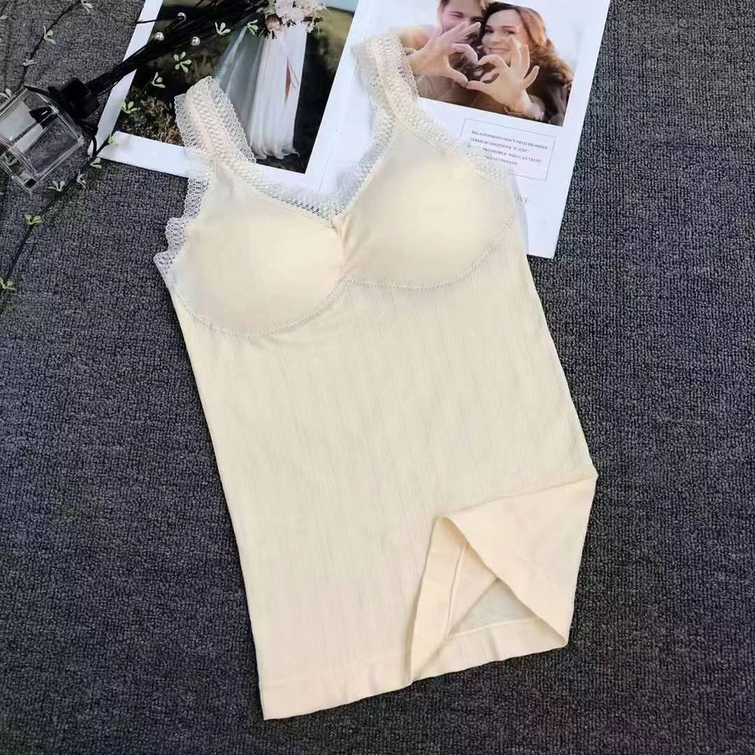 Nuevo chaleco sin costuras, cálido y cómodo, no hinchado con cojín de pecho, alta elástica, chaqueta interior al por mayor