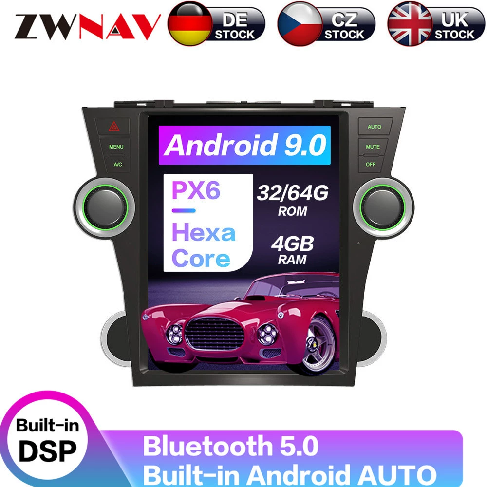 Совместимо с Toyota Highland TOYOTA HIGHLANDER 2009-2013 Центральная панель Eplica и навигация Android