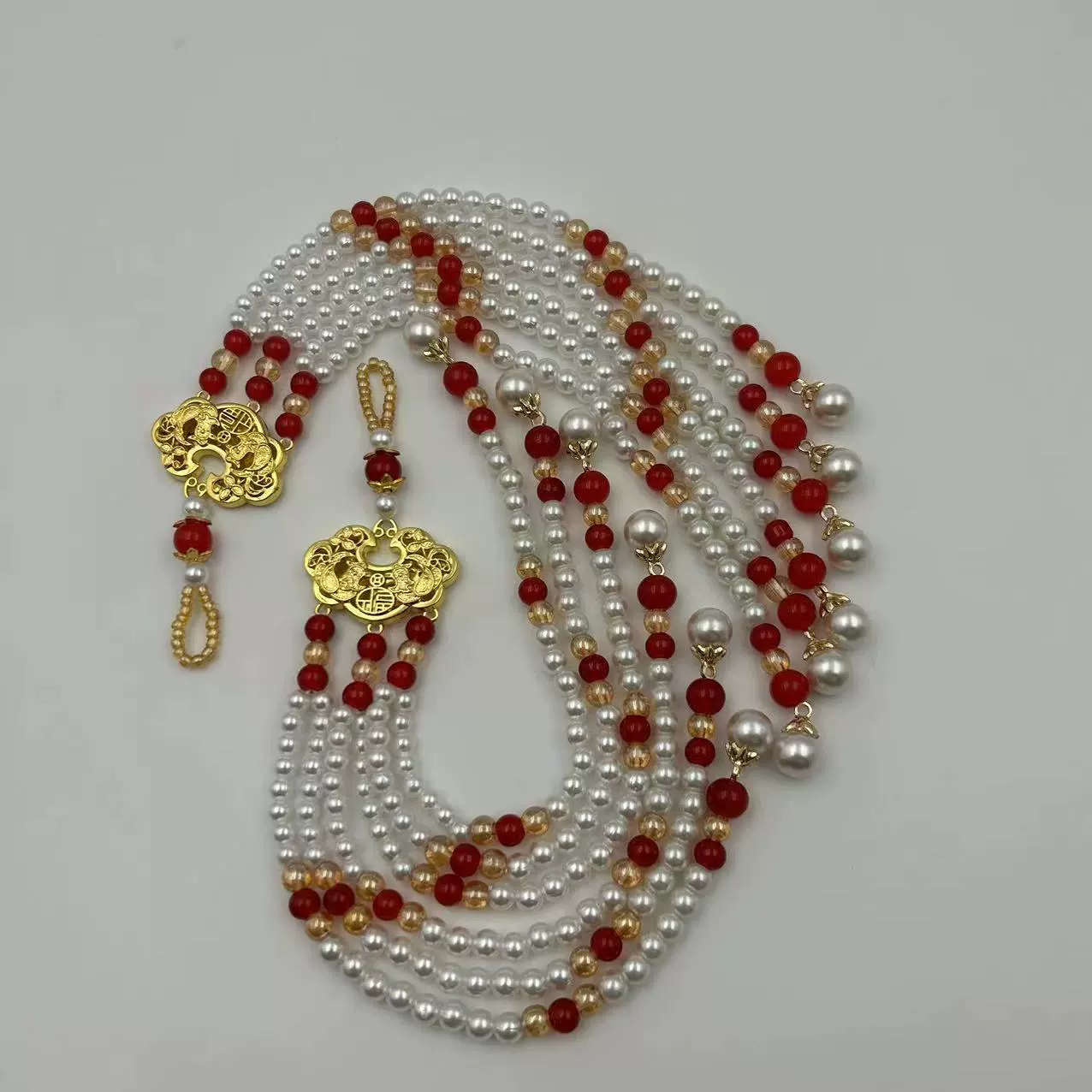 Красный воротник-шарф с эффектом изменения цвета, в традиционном китайском стиле, для чонсама, национальный тренд, аксессуар для ханьфу, чайного платья, с кисточками, для свадебного платья