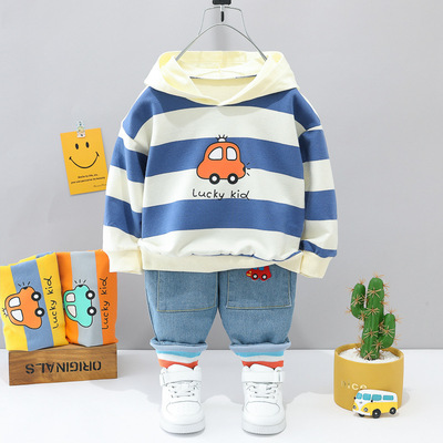 Children's clothing wholesale children clothes A car Easy A Hoodie Boy spring and autumn suit Korean Edition Baby