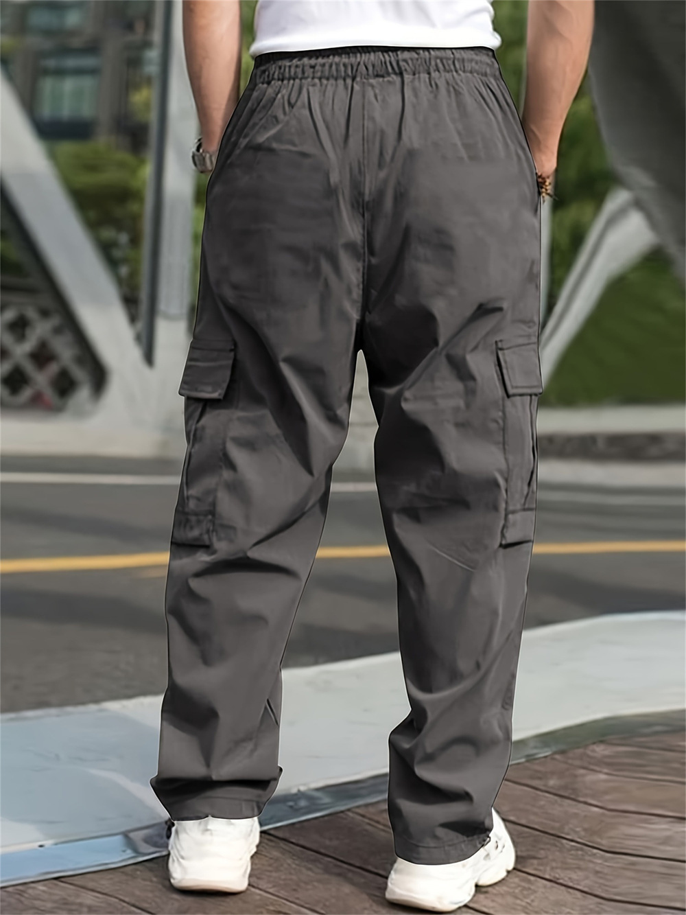 2024 Spring and Autumn Youth Casual Work Clothes Long Loose Straight Outdoor Sports Running Pants Men_voghion.com