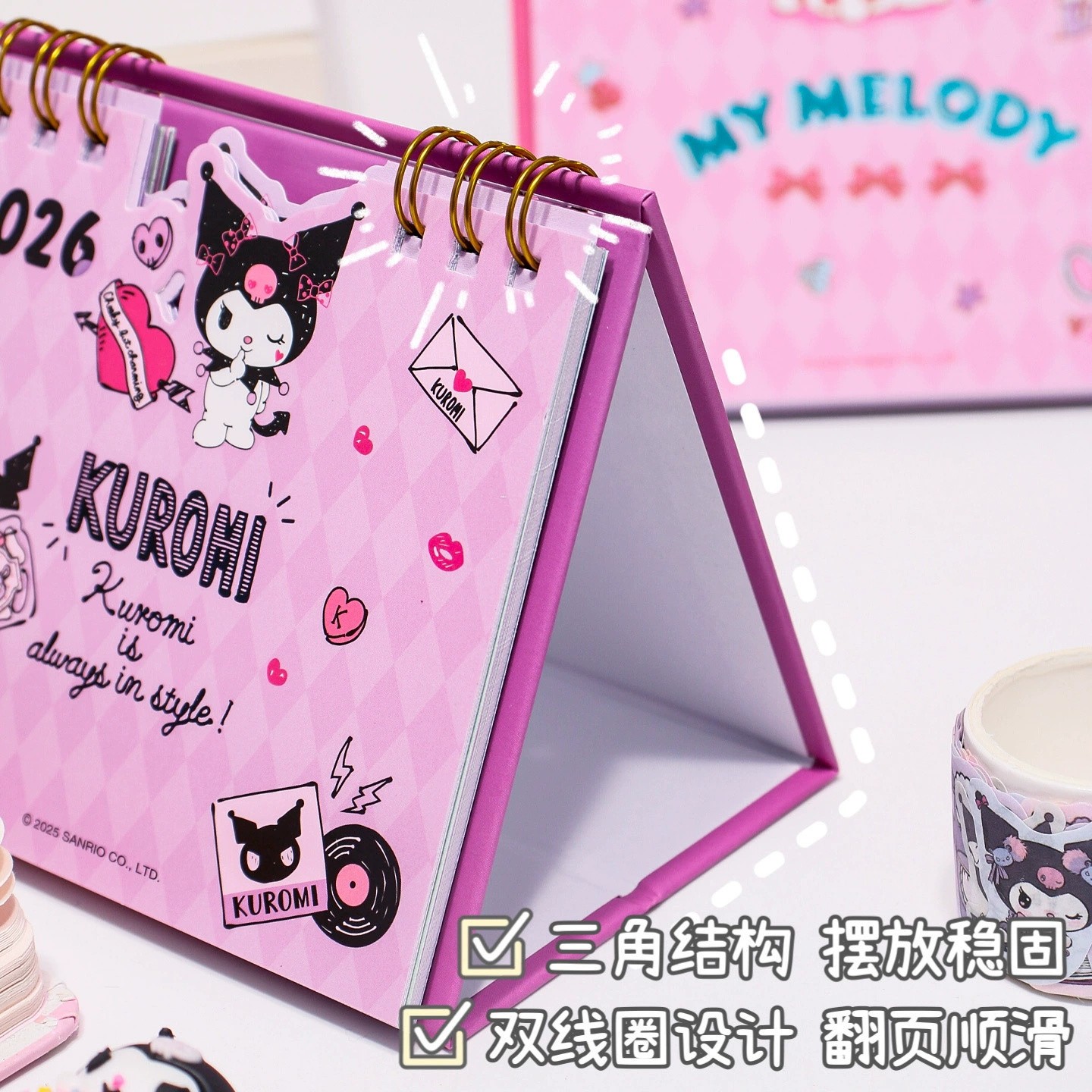 Sanrio, small desk calendar, schedule
