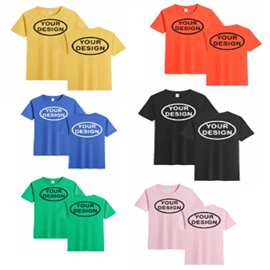 纯棉短袖t恤男10广告透气Logo文字印刷产品图片纯棉t恤采购男圆