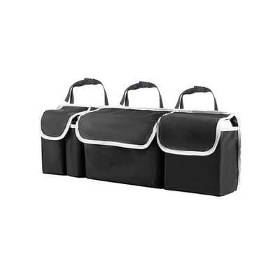 Car Trunk Storage Bag Oxford Car storage bag/box - black-with-white-edge