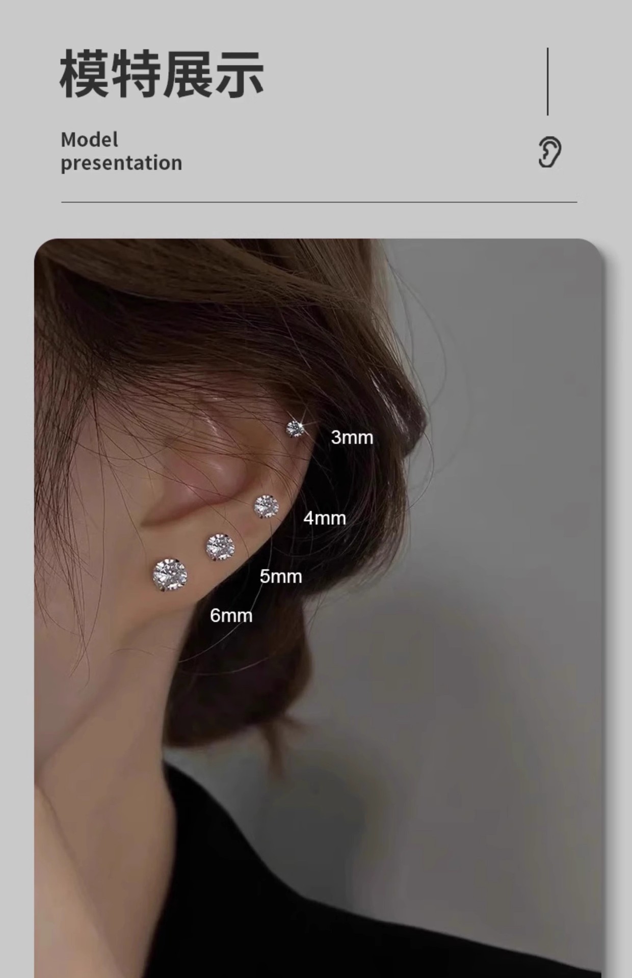 Colorful G23 Titanium Alloy Gem Ear Studs Internally Threaded 18G Flat Back Labret for Lip, Nose, Cartilage Piercing detail image 7