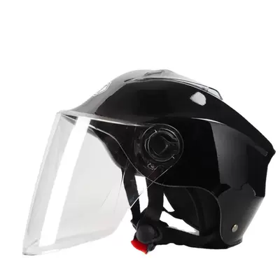 Motorcycle Safety Supplies, for Summer Electric Vehicles, Adult - bright-black-clear-lenses