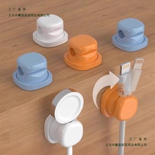 理线器桌面数据线收纳整理集线手机充电线可旋转夹弹簧固定理线器
