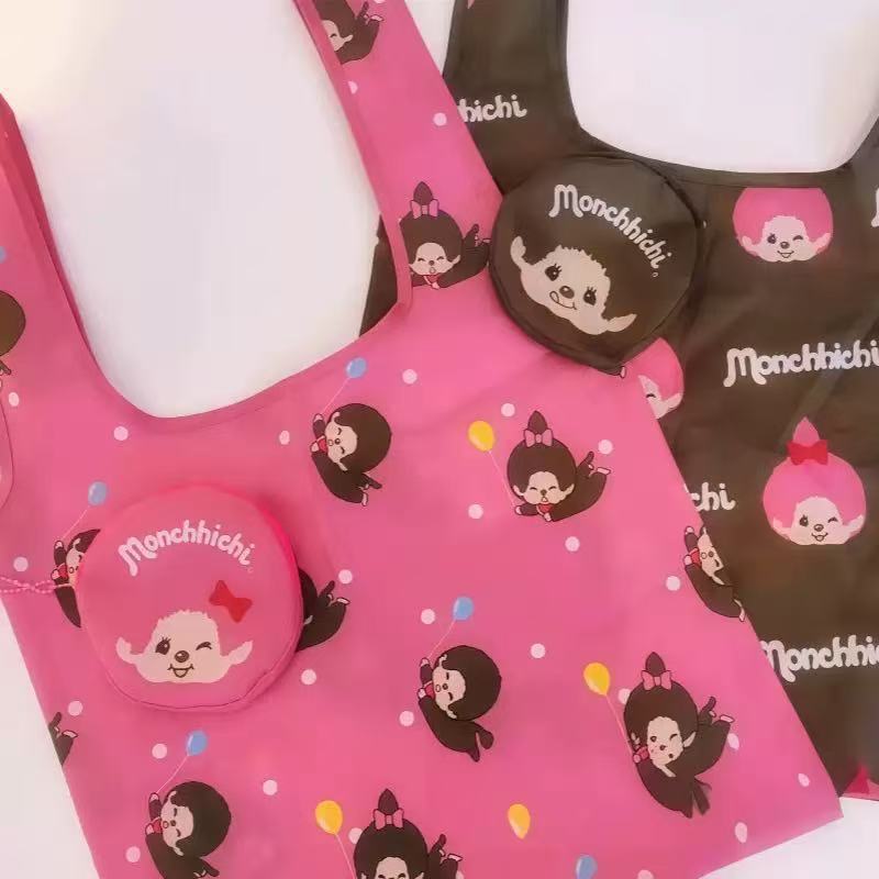 Japanese folding capacious cartoon shopping bag