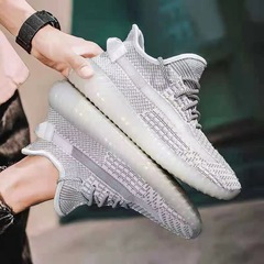 椰子鞋男夏季飛織透氣老爹運動鞋學生情侶百搭休閒跑步鞋男鞋