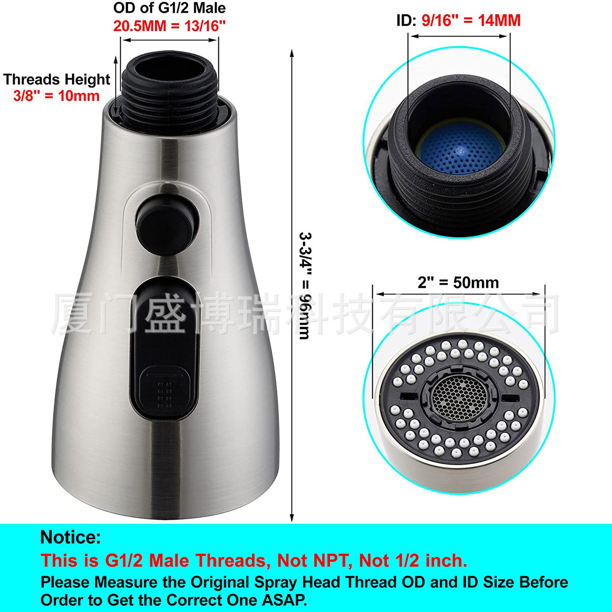 Kitchen pull-out faucet accessories, pull-out head series, sink, sink, multi-functional anti-splash water extension nozzle undefined