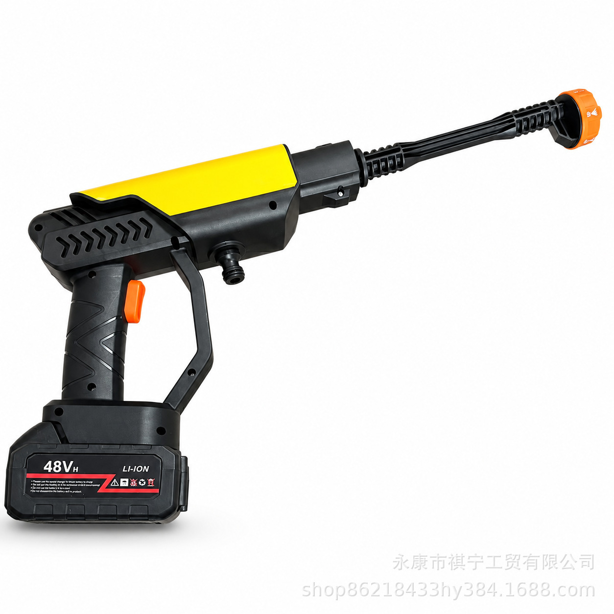 Cross-Border Direct Supply of Wireless High-Voltage Lithium Battery Car Washing Machine, High-Power Motor Car Washing Water Gun, Portable High-Pressure Water Gun