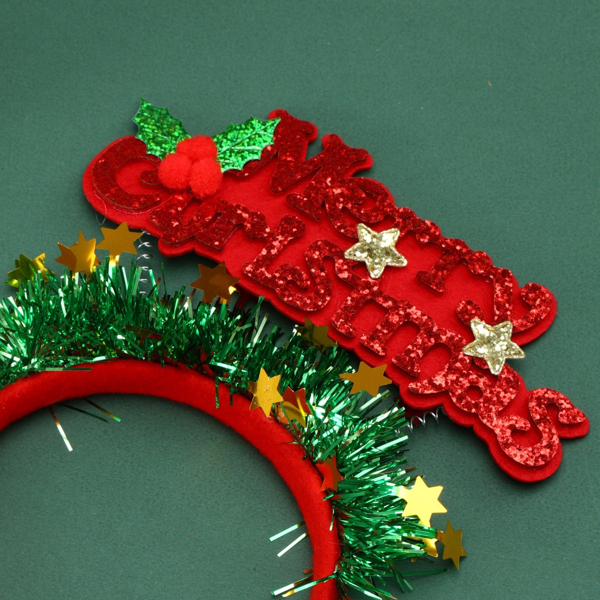 Christmas Glitter Headbands Xmas Costume Headwear Hair Hoops for Christmas Party Decorations Favors Gifts_voghion.com