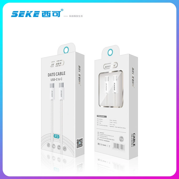 Xiko P3 новая двойная TYPE-C braided датакабель 60W быстрая зарядка подходит для всей серии iPhone15/Android кабель быстрой зарядки