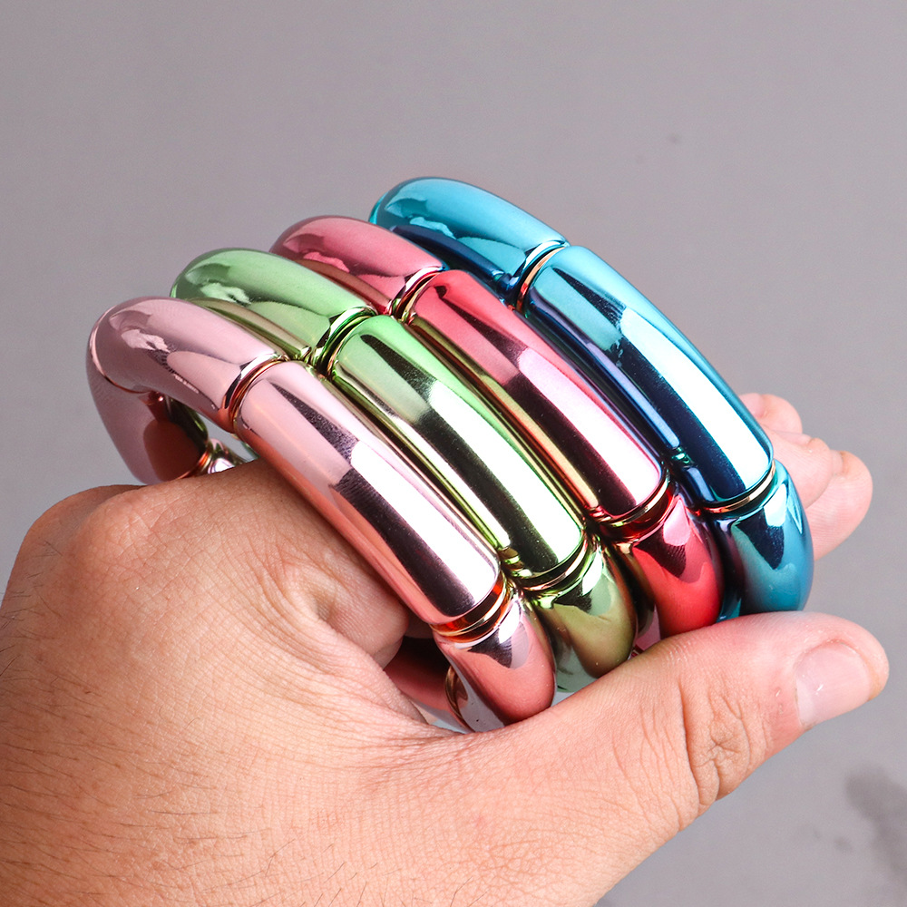 Fashion Round Arylic Plating Womenu0027S Bangle 1 Piece