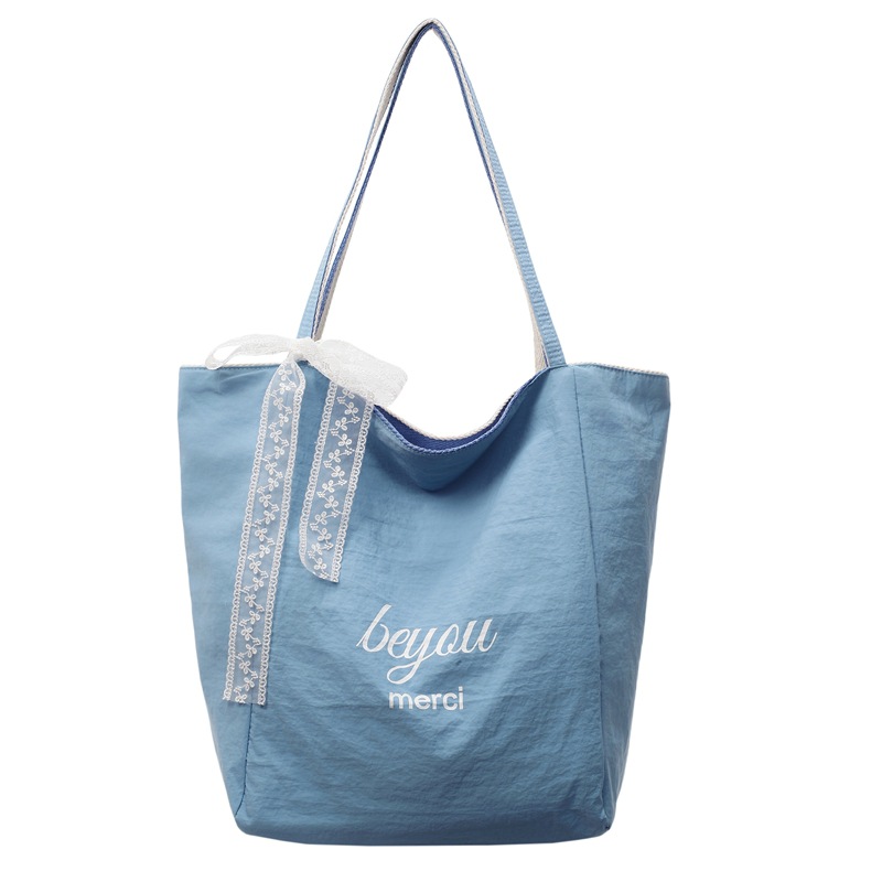 Nueva bolsa de hombro a doble rayas, bolsa de gran capacidad, bolsa de lona casual simple, bolsa de compras universal