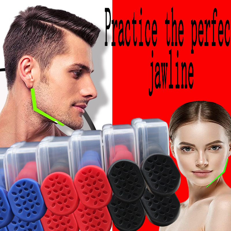 Nuevo cuatro hojas grano masticador de silicona entrenamiento muscular facial masticar bola mandíbula entrenamiento masticador en stock al por mayor