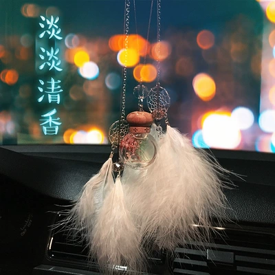 star Moon feather car aromatherapy | Car hanging - dream-catcher-pink-eternal-flower-aromatherapy