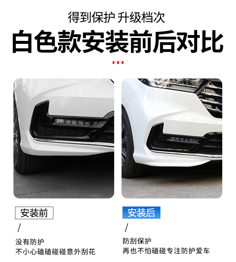 Suitable for 22-24 Odyssey Front Corner Guards Odyssey Front Bumper Anti-Scratch Strips Special Anti-Collision Strips Practical Decoration