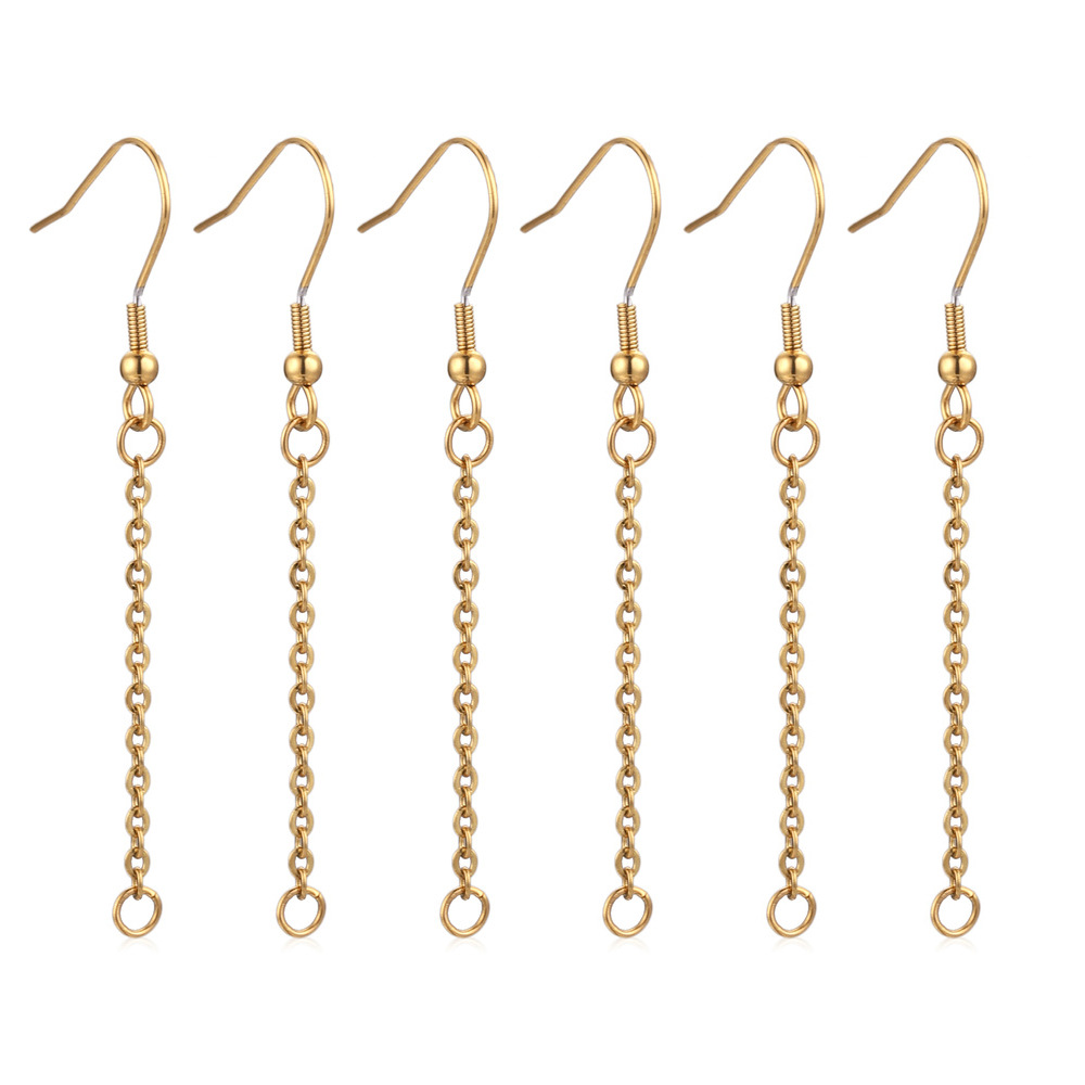 20 PCS/Package Stainless Steel Solid Color Hook Earring Findings Simple Style display picture 6