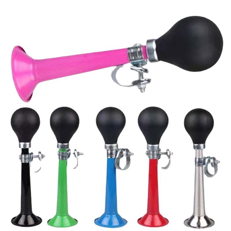 Mountain bike bell black air bag iron horn bell 7 inch 9 inch electroplated air horn snail bicycle accessories