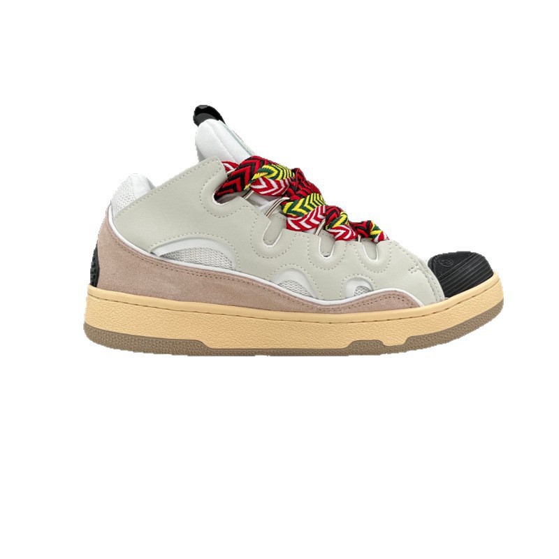 Wave de comercio exterior hombres y mujeres costura de cuero con cordones CURB zapatos casuales deportivos zapatillas de deporte retro lanv fan nuevos zapatos de papá