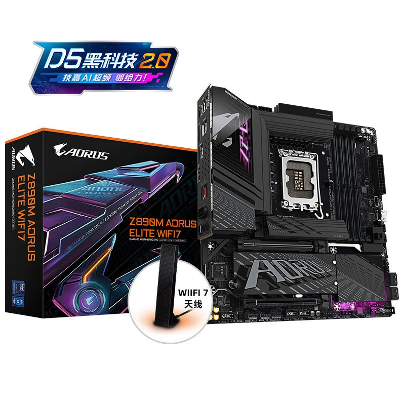 Маленькая скульптура Z890M AORUS Elite WiFi7 DDR5 материнская плата поддерживает ЦП