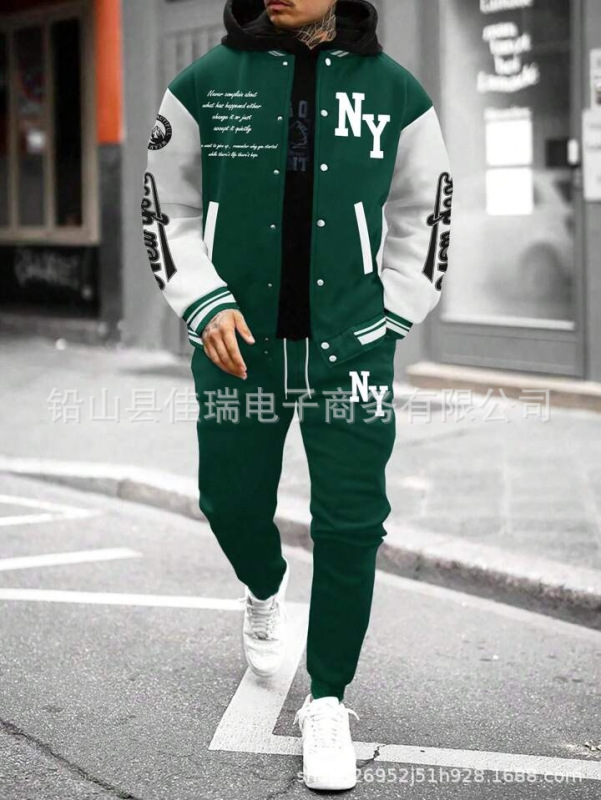 TEMU速卖通亚马逊MLB棒球服夹克3D印花外套开衫长裤套装源头批发|undefined