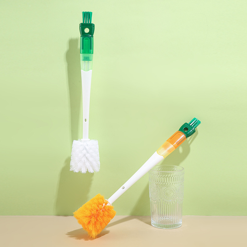 Nuevo cinco en uno taza multiusos cepillo taza de limpieza de artefactos taza de alimentación botella artefacto producto entrega de una sola pieza