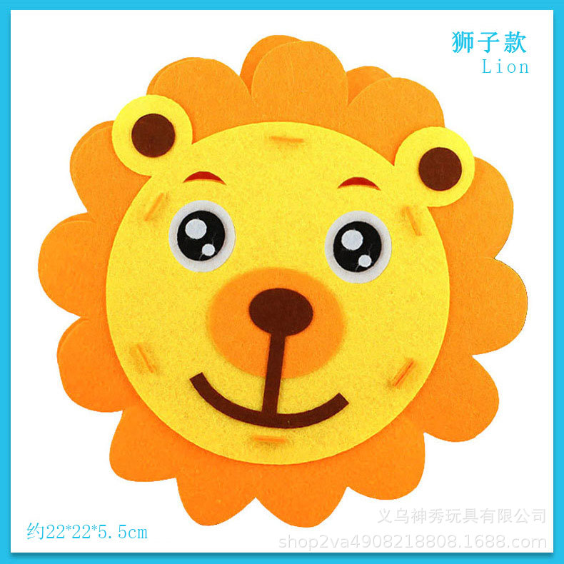 Linterna de dibujos animados no tejida Festival del Medio Otoño creativo paquete de material de bricolaje hecho a mano linterna portátil no tejida