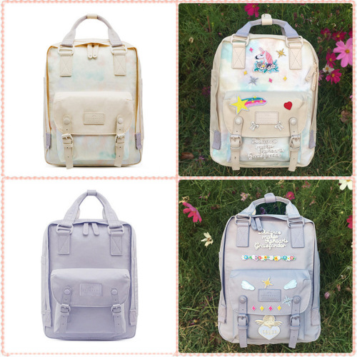 Donut Double Shoulder Bag for Women, New Macaron Color, Unisex Hand-held School Bag, Student Backpack, Sports Travel Bag