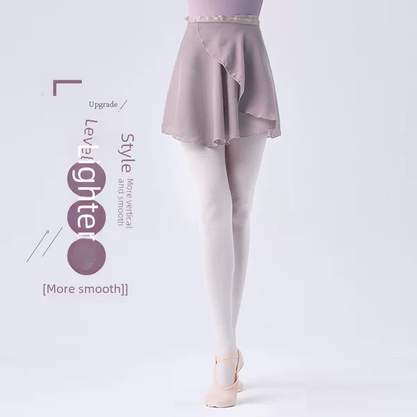 Ballet Practice Clothes Dance Gauze Skirt Adult One-Piece Skirt Lace-Up Gray Purple Girl Dance Practice Skirt