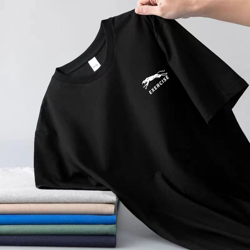 Men's slim-fit simple stylish small logo print short-sleeve summer comfortable slimming versatile innerwear base layer