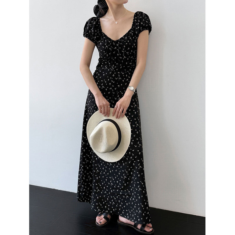 Luxi Tea Break French Floral Dress for Women, Summer 2026 New Design, Unique Slimming Elegant Long Dress 89043 Luxi Tea Break French Floral Dress for Women, Summer 2026 New Design, Unique Slimming Elegant Long Dress 89043