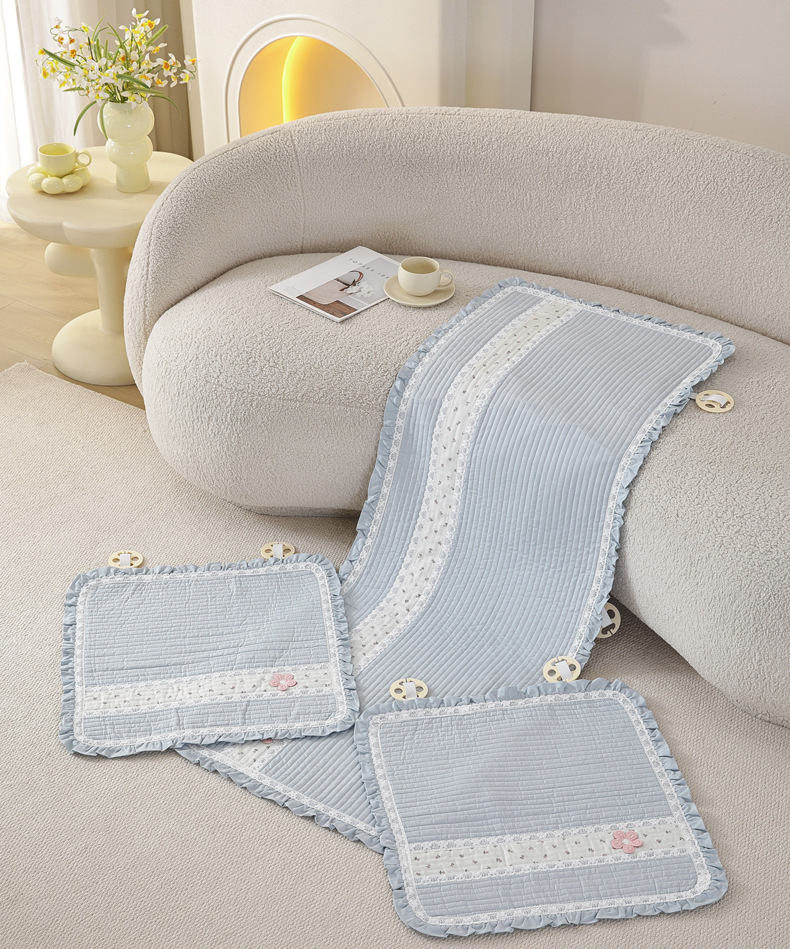 2026 new car seat cushion, pure cotton, suitable for all seasons, single-piece design for the driver's seat, long strip for the rear seat, non-slip, three-piece set