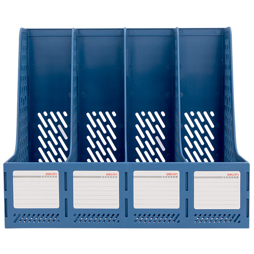 Deli 78998 Quadruple Hollow Desktop File Frame with Label Stable File Rack/File Column Office Supplies