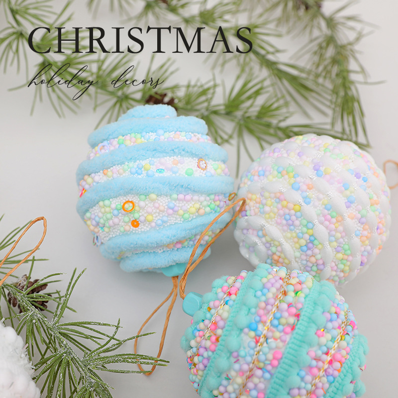 Pequeño libro rojo explosión bola de espuma caballo de color carrón árbol de Navidad colgante creativo colgante 8cm bola de Navidad al por mayor