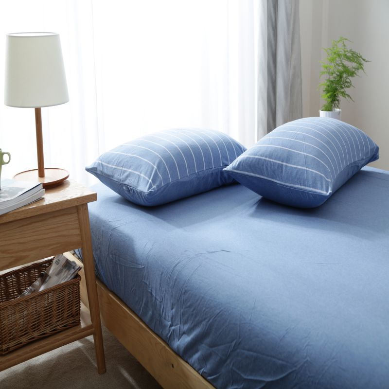 Cama de cama de algodón sin impresión de una sola pieza de tejido Tianzhu algodón Simmons sábanas de algodón antideslizantes fijas colchón cubierta protectora image 27