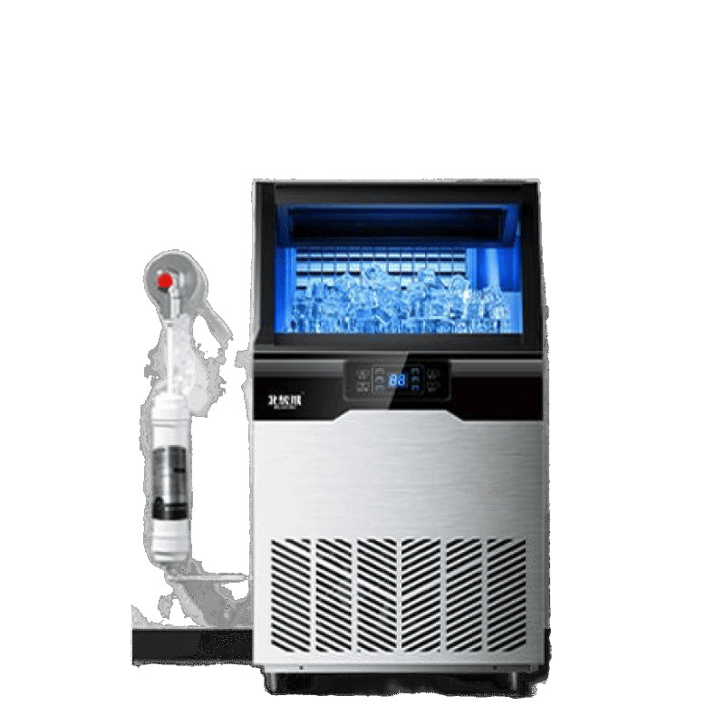 Máquina de hielo Tienda de té con leche comercial Máquina de bloques de hielo de gran capacidad Barril de barra grande Máquina de hielo cuadrada