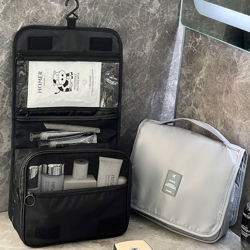 2024 nueva bolsa de maquillaje portátil de gran capacidad para mujeres bolsas de almacenamiento plegables para productos de cuidado de la piel de viaje bolsas de lavado bolsas de almacenamiento