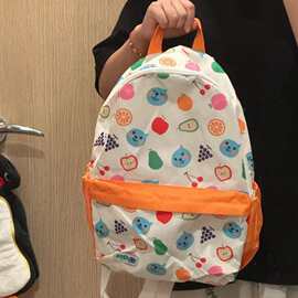 新款潮流双肩包小清新男女卡通彩色满印书包双肩包背包