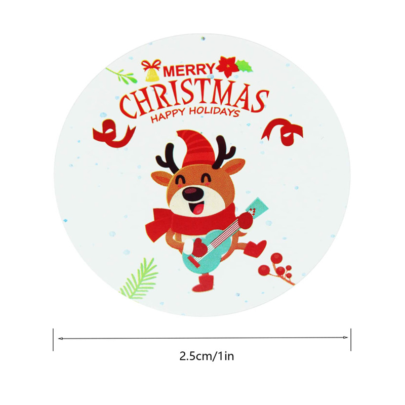 Cartoon Cute Snowman Elk Christmas Sticker Gift Tag Sticker display picture 3