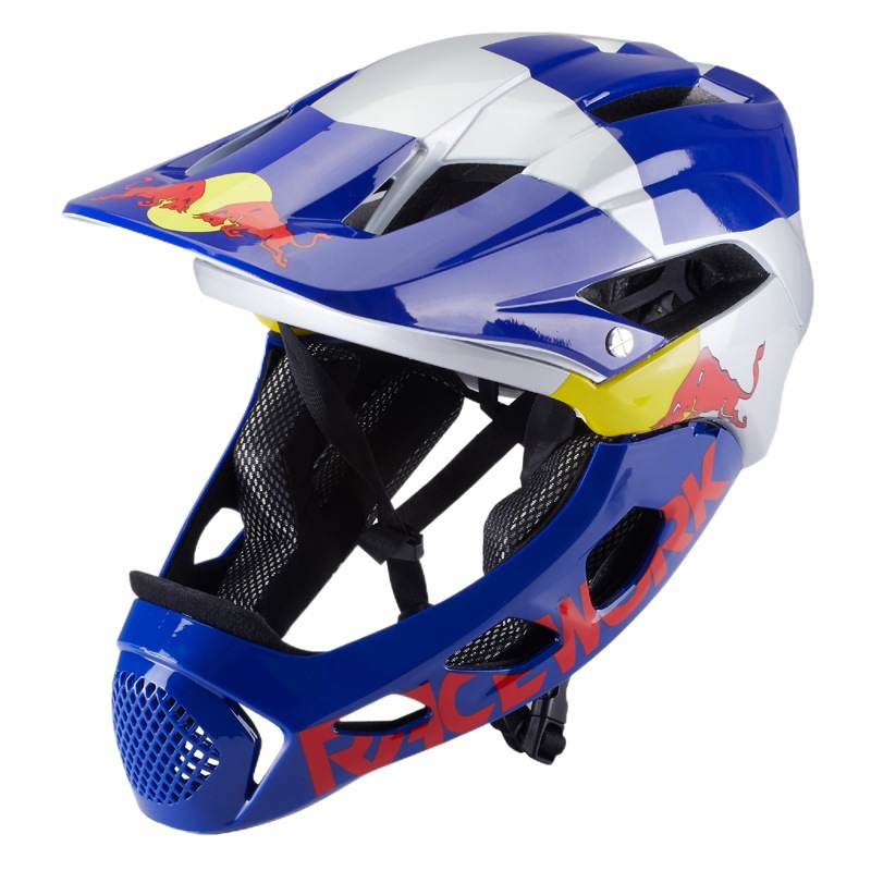 Casco de motocicleta todoterreno para hombre talla grande Montaña cuesta abajo casco de tracción para mujer motocicleta Red Bull casco todoterreno verano
